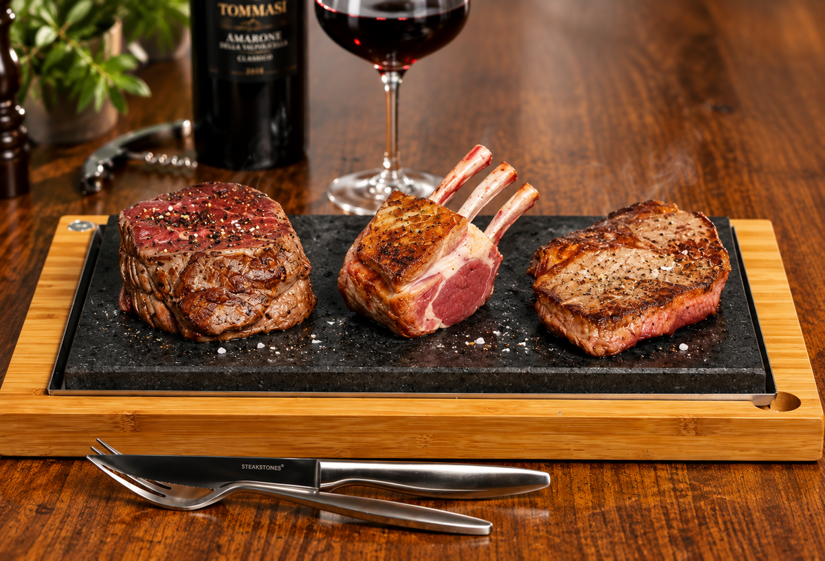 SteakStones delningsplatta för biff