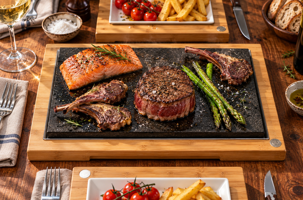 Sets de platos para compartir y servidores de bistec