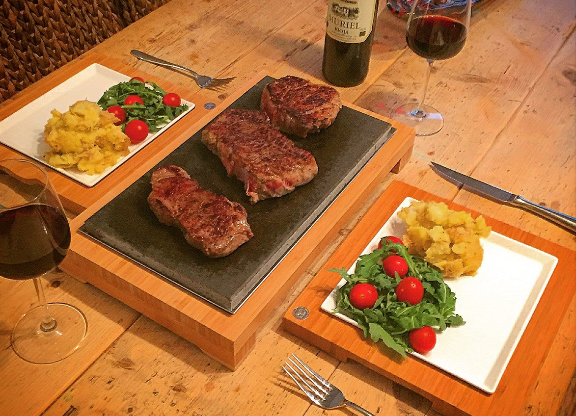 The SteakStones Raised Sharing Steak Plate